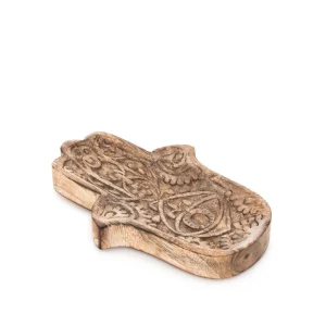 Taca Dekoracyjna Hamsa Z Drewna Mango 15X10X2 Cm