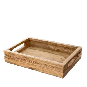 Taca Dekoracyjna Hamsa Z Drewna Mango 30X20X6 Cm