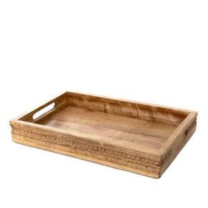 Taca Dekoracyjna Hamsa Z Drewna Mango 41X26X6 Cm