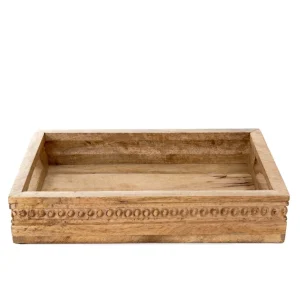 Taca Dekoracyjna Hamsa Z Drewna Mango 30X20X6 Cm