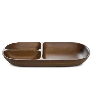 Taca Mooka Akacjowa 3 Przegrody 31X17,5Cm