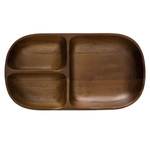 Taca Mooka Akacjowa 3 Przegrody 31X17,5Cm