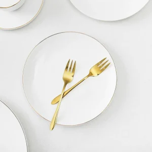 Talerz Auro Deserowy Ze Zlota Obwodka 19 Cm