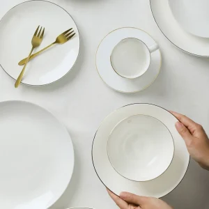 Talerz Auro Deserowy Ze Zlota Obwodka 19 Cm