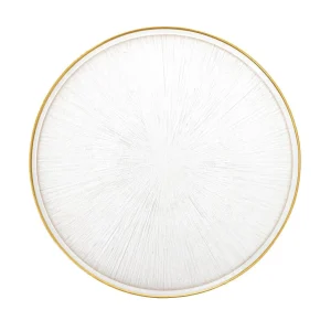 Talerz Monze Transparentny Ze Zlota Obwodka 28 Cm