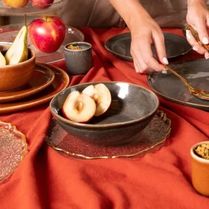 Talerz Mystic Gleboki Szary 19 Cm