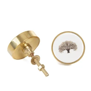 Uchwyty Do Mebli Gaya Metalowe Z Marmurem 4X4Cm