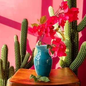 Wazon Ambros Szklany Turkusowy 13X12X20 Cm