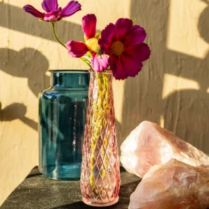 Wazon Archie Szklany Rozowy 6,5X22 Cm