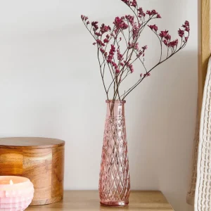 Wazon Archie Szklany Rozowy 6,5X22 Cm