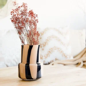 Wazon Artistic Szklany Bezowy 13,5X13,5X18 Cm