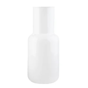 Wazon Belly Szklany Bialy 9X21 Cm