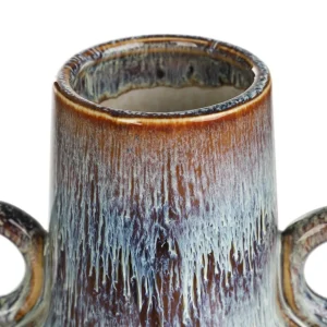 Wazon Lave Ceramiczny Z Uszami Niebieski 14X14X24 Cm