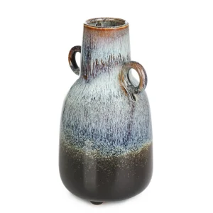 Wazon Lave Ceramiczny Z Uszami Niebieski 14X14X24 Cm