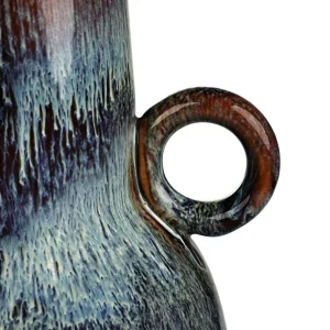 Wazon Lave Ceramiczny Z Uszami Niebieski 14X14X24 Cm