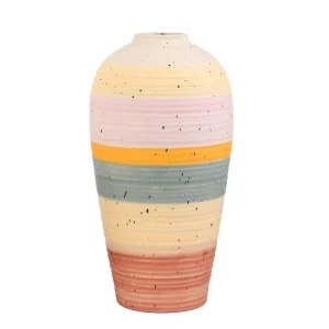 Wazon Maasai Ceramiczny W Kolorowe Pasy 14X14X26 Cm