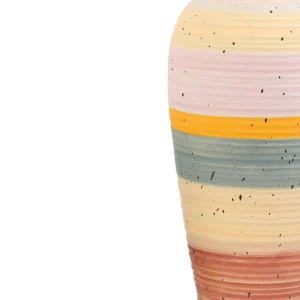 Wazon Maasai Ceramiczny W Kolorowe Pasy 14X14X26 Cm