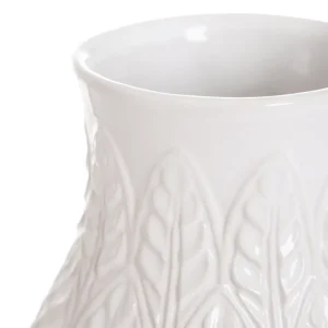 Wazon Natto Ceramiczny Z Tloczeniami Ecru 15X15X24 Cm