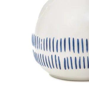 Wazon Serena Ceramiczny Z Niebieskimi Kreseczkami 13X13X15 Cm