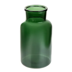Wazon Tenno Szklany Zielony 14,5X14,5X25,5 Cm