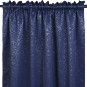 Zaslona Elisi Z Wytlaczanym Wzorem Granatowa 140X250 Cm