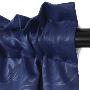 Zaslona Elisi Z Wytlaczanym Wzorem Granatowa 140X250 Cm