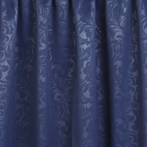 Zaslona Elisi Z Wytlaczanym Wzorem Granatowa 140X250 Cm