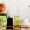 Zestaw Butelek Carlos Na Oliwe Z Akacjowa Podstawka 2 Szt.