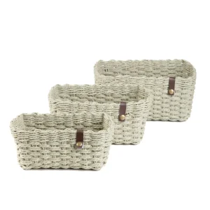 Zestaw Koszy Dekoracyjnych Desma 3 Szt. 25X19X12 Cm 22X17X11 Cm 20X15X10 Cm