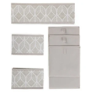 Zestaw Koszy Do Przechowywania Hadria Bezowych 2X6 Cm X 6 Cm X 10 Cm