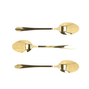 Zestaw Lyzeczek Stilo Do Herbaty Zlote 3 Szt.