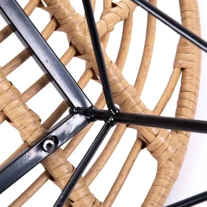 Zestaw Mebli Leuca Boho Plecione Naturalne Z Dwiema Poduszkami 3 Szt.