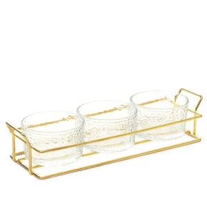 Zestaw Miseczek Serene Transparentnych Na Stojaku, 3 Szt. 31 X10 Cm