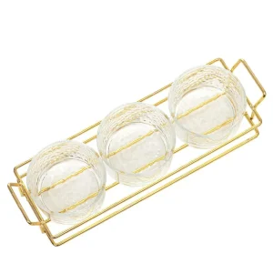 Zestaw Miseczek Serene Transparentnych Na Stojaku, 3 Szt. 31 X10 Cm