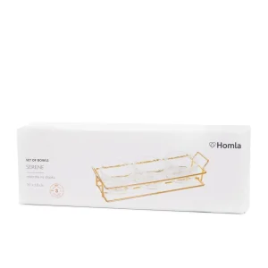 Zestaw Miseczek Serene Transparentnych Na Stojaku, 3 Szt. 31 X10 Cm