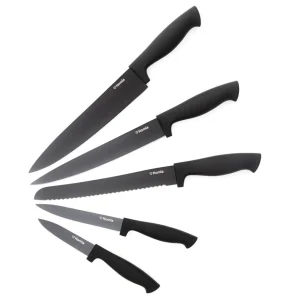 Zestaw Nozy Coxa W Bloku Czarny 6 El.