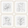 Zestaw Obrazow Contours Brzoza 4 Szt. 30X30 Cm