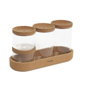 Zestaw Pojemnikow Huvud Na Tacce I Z Pokrywkami 4 Szt.