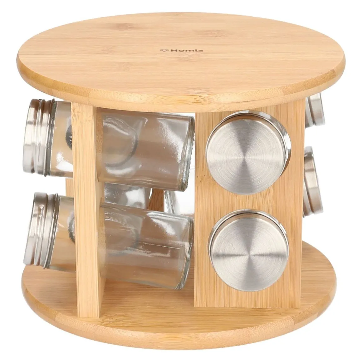 zestaw_przyprawnikow_bamb_1.webp Zestaw Przyprawnikow Bambou Na Obrotowym Stojaku - 8 Sloiczkow 15X19 Cm