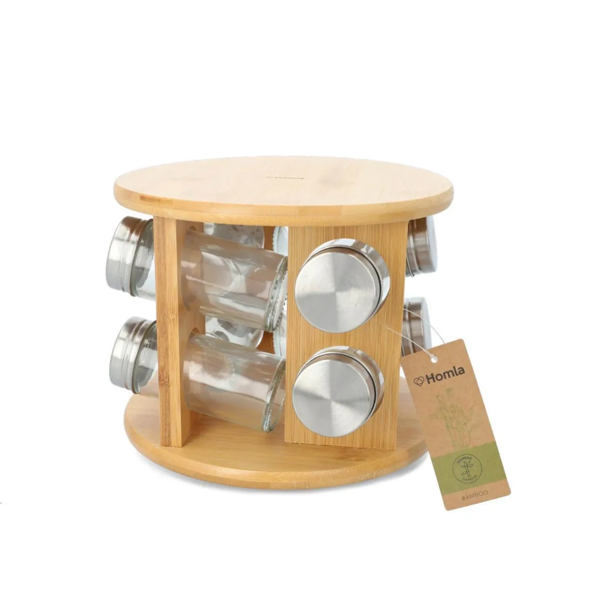 zestaw_przyprawnikow_bamb_4.webp Zestaw Przyprawnikow Bambou Na Obrotowym Stojaku - 8 Sloiczkow 15X19 Cm