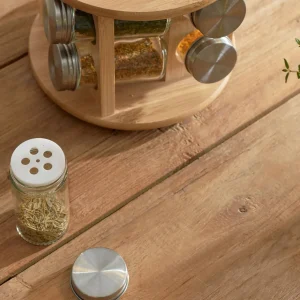 Zestaw Przyprawnikow Bambou Na Obrotowym Stojaku - 8 Sloiczkow 15X19 Cm