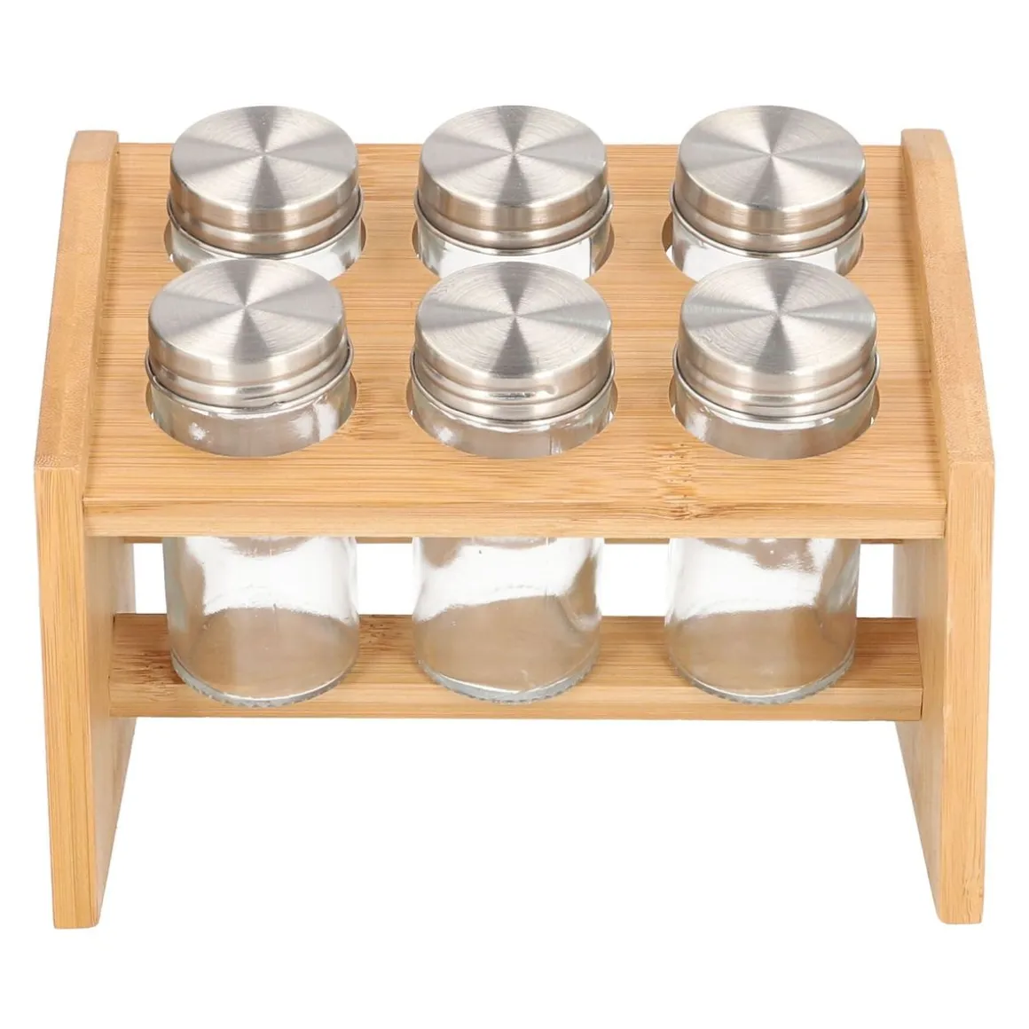 zestaw_przyprawnikow_mook_2.webp Zestaw Przyprawnikow Mooka Bambusowych Na Stojaku 6 Sloiczkow 14X21Cm