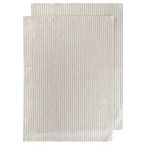 Zestaw Scierek Kuchennych Monez Domieszka Lnu Bezowo Szarych 2*45X65 Cm