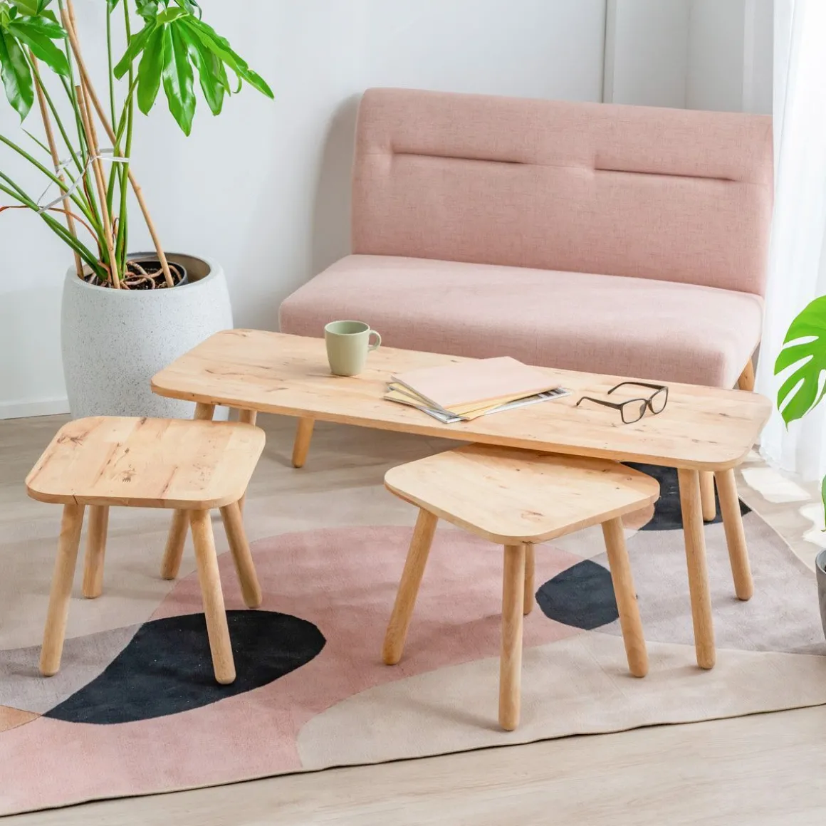 zestaw_stolikow_kawowych__2-2.webp Zestaw Stolikow Kawowych Jatil Naturalny 120X40X43\\40X40X35,5 Cm