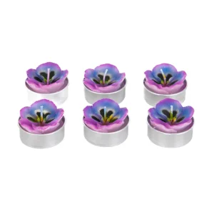 Zestaw Swiec Floral Aura 6 Szt. Fiolki 126 G