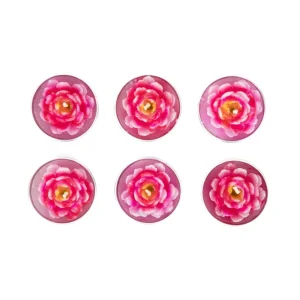 Zestaw Swiec Floral Aura 6 Szt. Kwiaty Rozowe 117 G