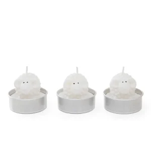 Zestaw Swiec Wielkanocnych Arie Biale Baranki 3 Szt