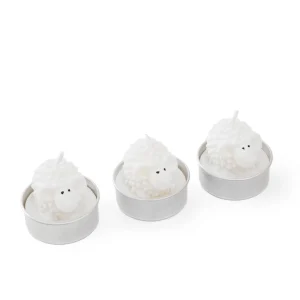 Zestaw Swiec Wielkanocnych Arie Biale Baranki 3 Szt